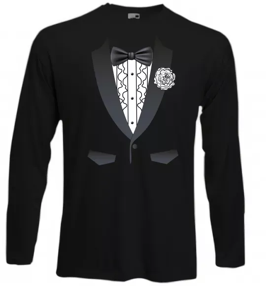 Лонгслив Костюм з метеликом та квіткою Черный фото