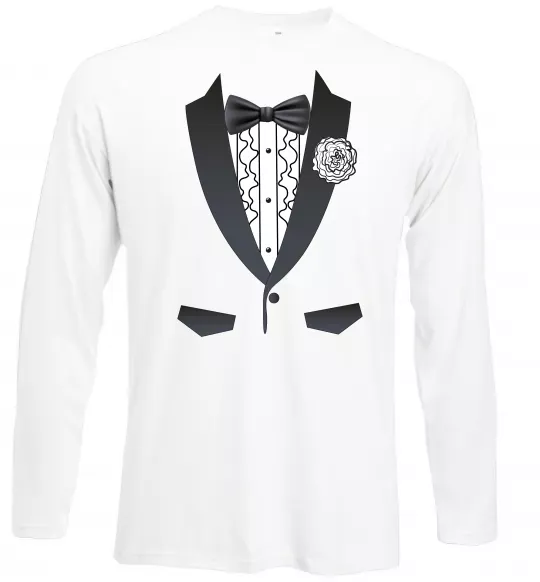 Лонгслив Костюм з метеликом та квіткою Белый фото