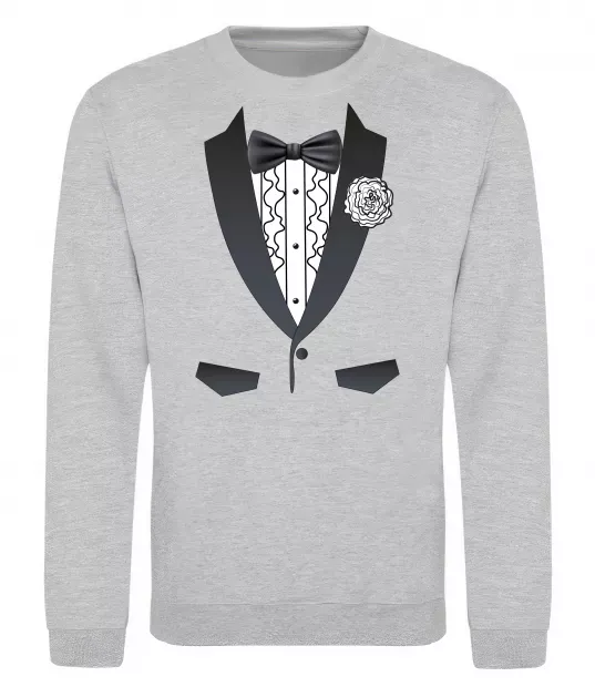 Свитшот Костюм з метеликом та квіткою Серый меланж фото