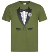 Чоловіча футболка Костюм з метеликом та квіткою Оливковий Чоловіча футболка Костюм з метеликом та квіткою Оливковий фото