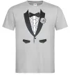 Чоловіча футболка Костюм з метеликом та квіткою Сірий Чоловіча футболка Костюм з метеликом та квіткою Сірий фото