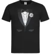 Чоловіча футболка Костюм з метеликом та квіткою Чорний Чоловіча футболка Костюм з метеликом та квіткою Чорний фото