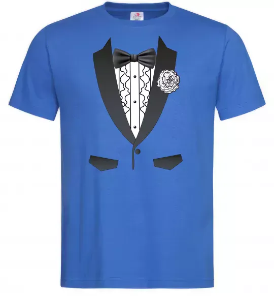 Чоловіча футболка Костюм з метеликом та квіткою Яскраво-синій фото