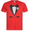 Чоловіча футболка Костюм з метеликом та квіткою Червоний Чоловіча футболка Костюм з метеликом та квіткою Червоний фото