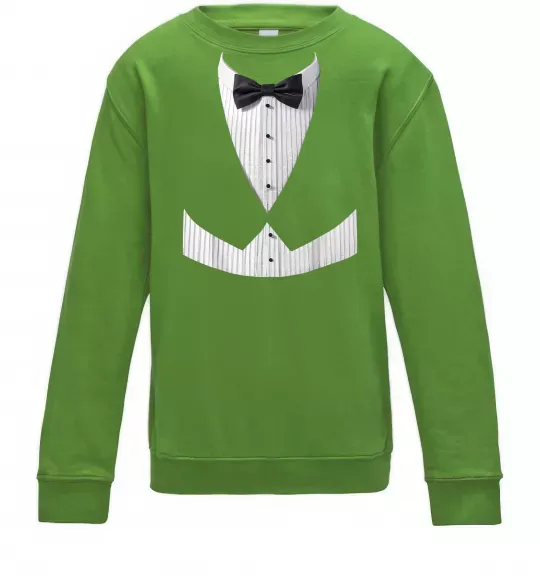 Детский Свитшот Біла сорочка з метеликом Лаймовый фото