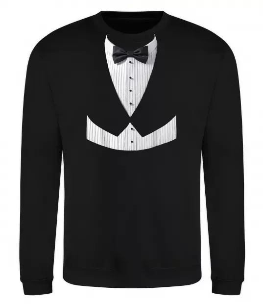 Світшот Біла сорочка з метеликом Чорний фото