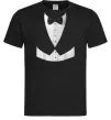 Чоловіча футболка Біла сорочка з метеликом Чорний фото