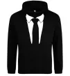 Мужская толстовка (худи) Комірець з краваткою Черный фото