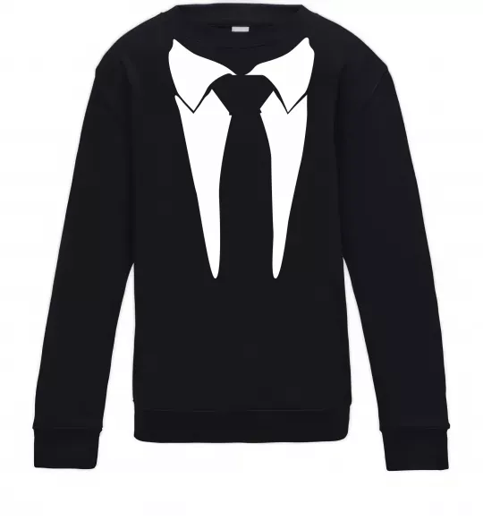 Детский Свитшот Комірець з краваткою Черный фото