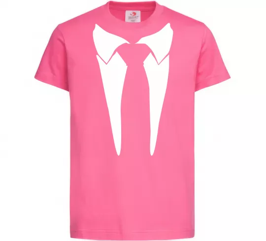 Детская футболка Комірець з краваткою Ярко-розовый фото