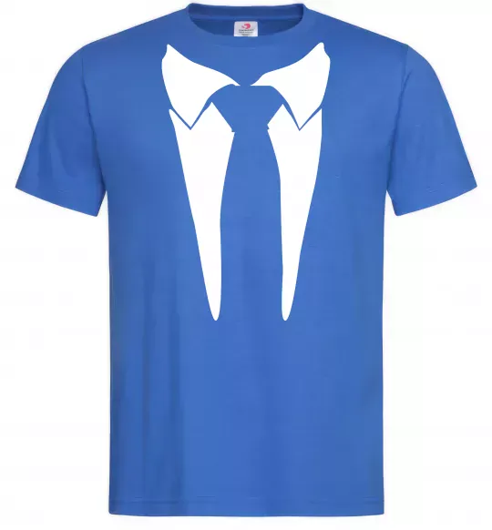 Чоловіча футболка Комірець з краваткою Яскраво-синій фото