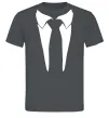 Чоловіча футболка Комірець з краваткою Графіт фото
