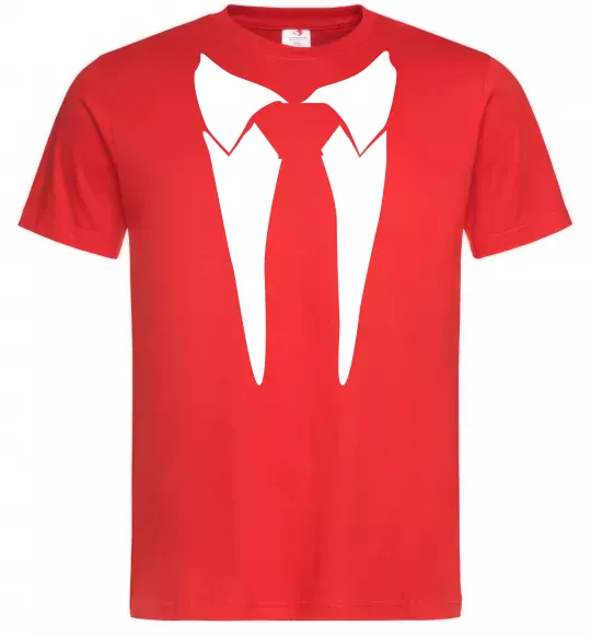Чоловіча футболка Комірець з краваткою Червоний фото