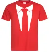 Чоловіча футболка Комірець з краваткою Червоний фото