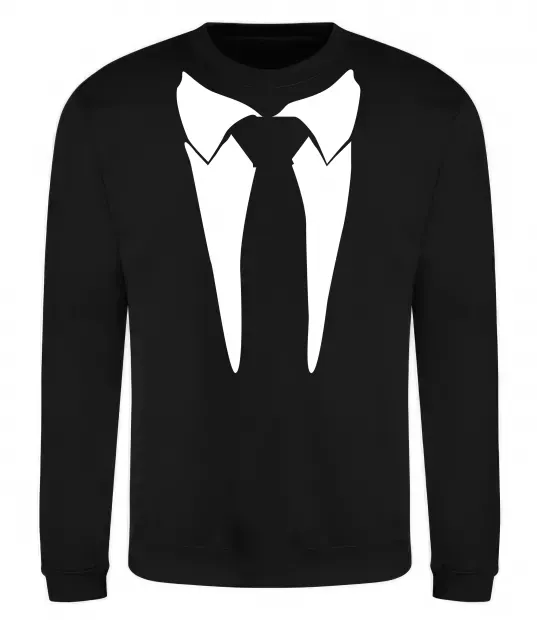 Свитшот Комірець з краваткою Черный фото