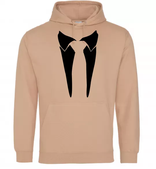 Мужская толстовка (худи) Комірець з краваткою Песочный фото