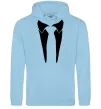 Чоловіча толстовка (худі) Комірець з краваткою Блакитний фото