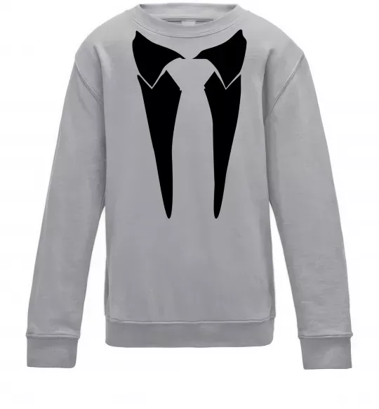Детский Свитшот Комірець з краваткою Серый меланж фото