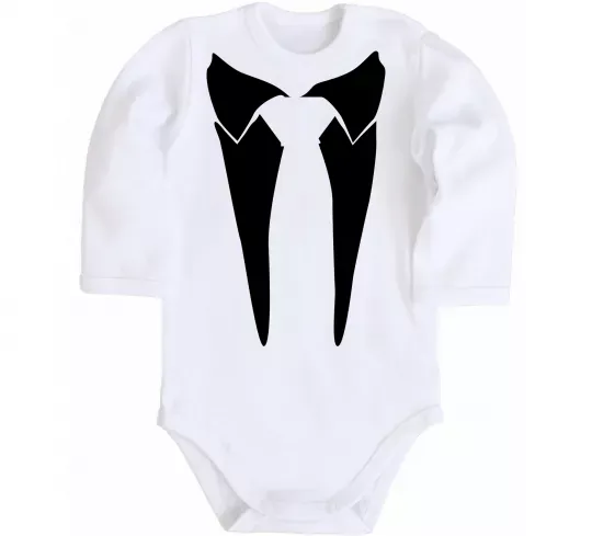 Детский боди Комірець з краваткою Белый фото