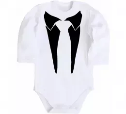 Детский боди Комірець з краваткою Белый фото