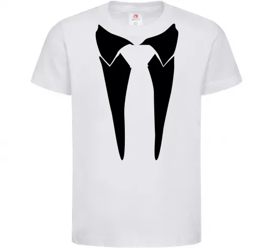 Детская футболка Комірець з краваткою Белый фото