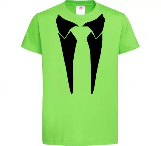 Детская футболка Комірець з краваткою Лаймовый фото