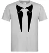 Чоловіча футболка Комірець з краваткою Сірий фото