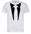 Чоловіча футболка Комірець з краваткою Білий фото