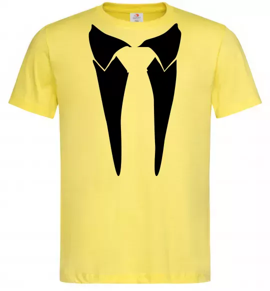 Чоловіча футболка Комірець з краваткою Лимонний фото