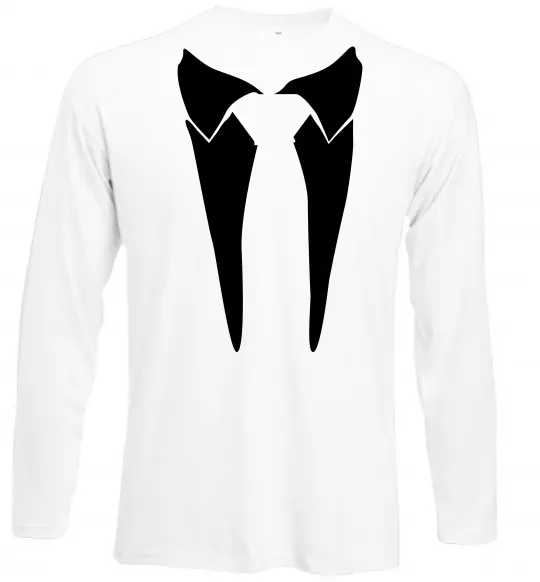 Лонгслив Комірець з краваткою Белый фото