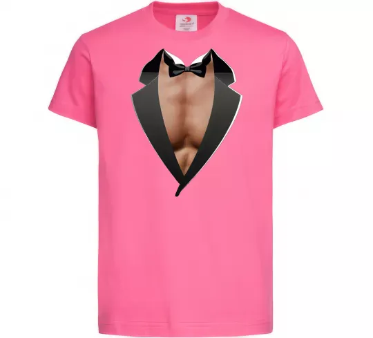 Дитяча футболка Фрак з торсом Яскраво-рожевий фото
