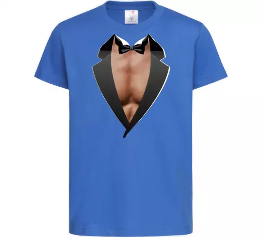 Дитяча футболка Фрак з торсом Яскраво-синій фото