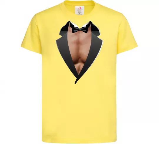 Дитяча футболка Фрак з торсом Лимонний фото