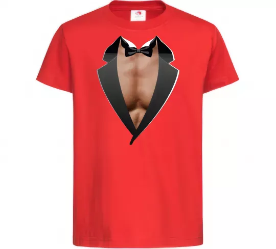 Дитяча футболка Фрак з торсом Червоний фото