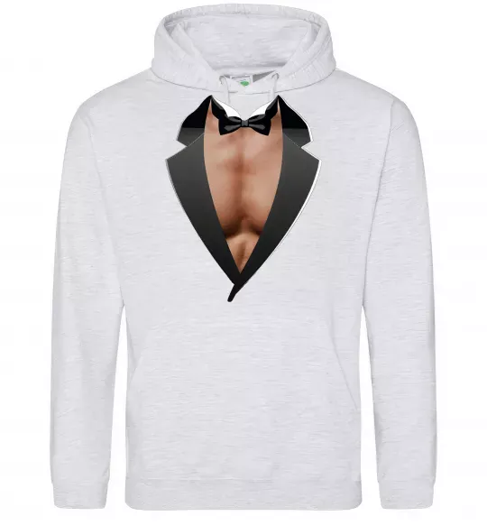 Чоловіча толстовка (худі) Фрак з торсом Сірий меланж фото