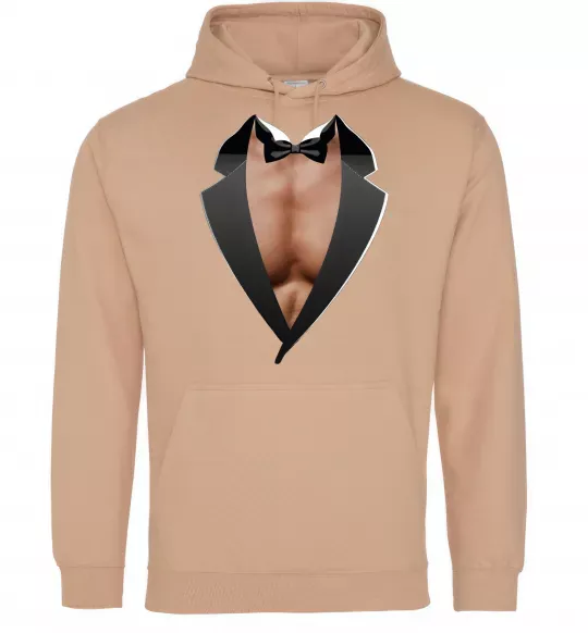 Чоловіча толстовка (худі) Фрак з торсом Пісочний фото