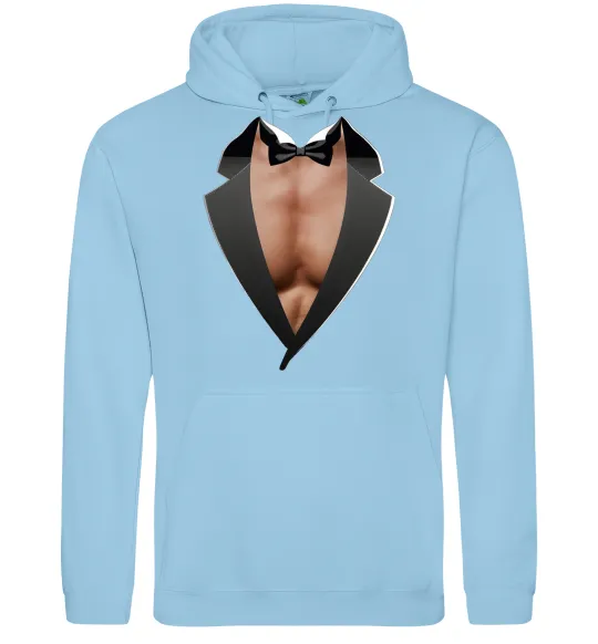 Чоловіча толстовка (худі) Фрак з торсом Блакитний фото