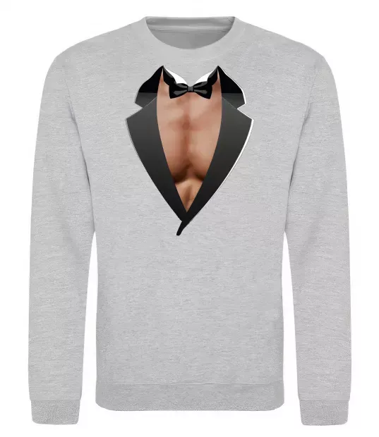 Свитшот Фрак з торсом Серый меланж фото