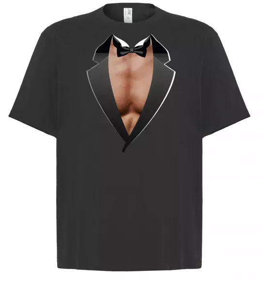 Футболка Оверсайз Фрак з торсом Черный фото