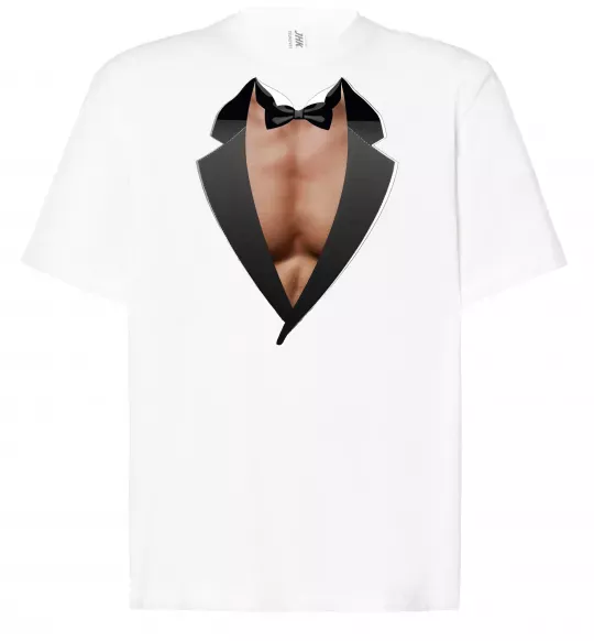 Футболка Оверсайз Фрак з торсом Белый фото