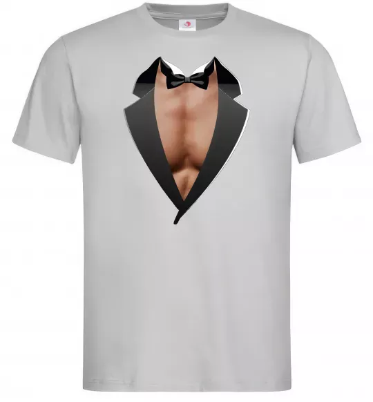 Мужская футболка Фрак з торсом Серый фото