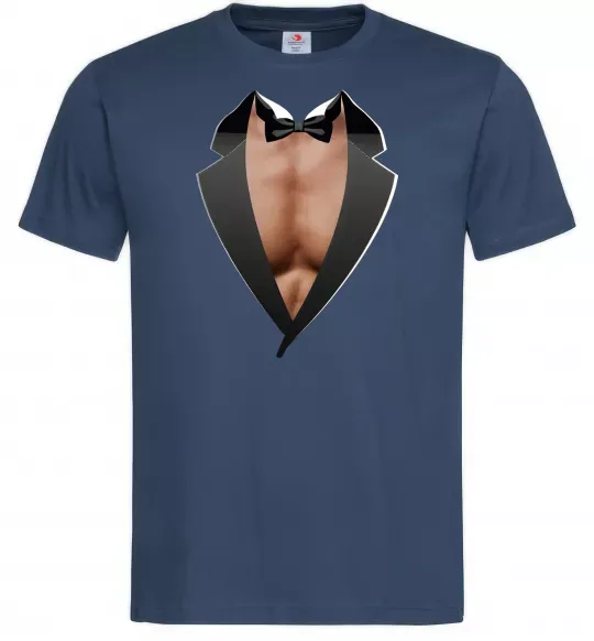 Мужская футболка Фрак з торсом Темно-синий фото