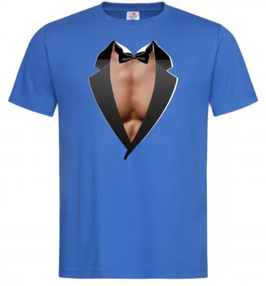 Мужская футболка Фрак з торсом Ярко-синий фото