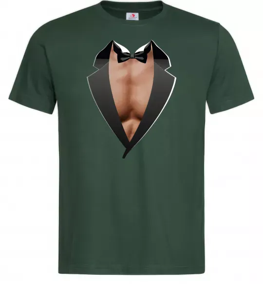 Мужская футболка Фрак з торсом Темно-зеленый фото