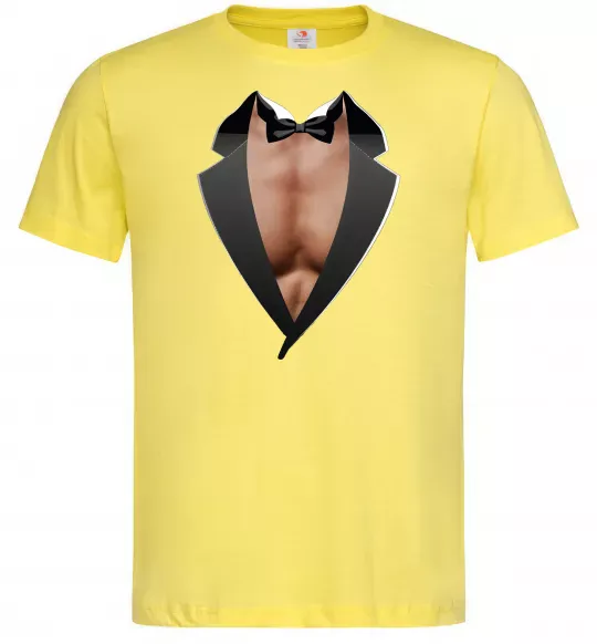 Мужская футболка Фрак з торсом Лимонный фото