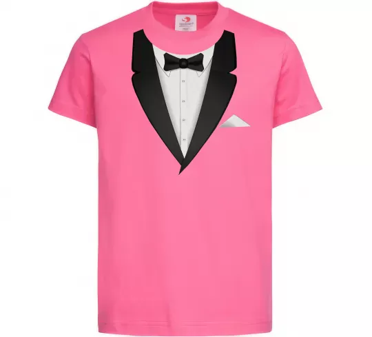 Детская футболка Фрак з метеликом Ярко-розовый фото