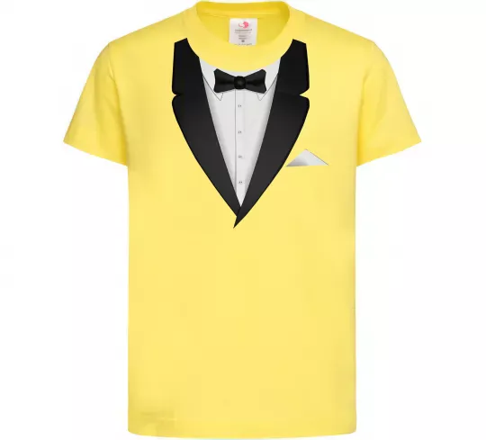Детская футболка Фрак з метеликом Лимонный фото