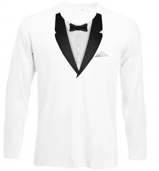 Лонгслив Фрак з метеликом Белый фото