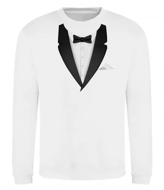 Світшот Фрак з метеликом Білий фото