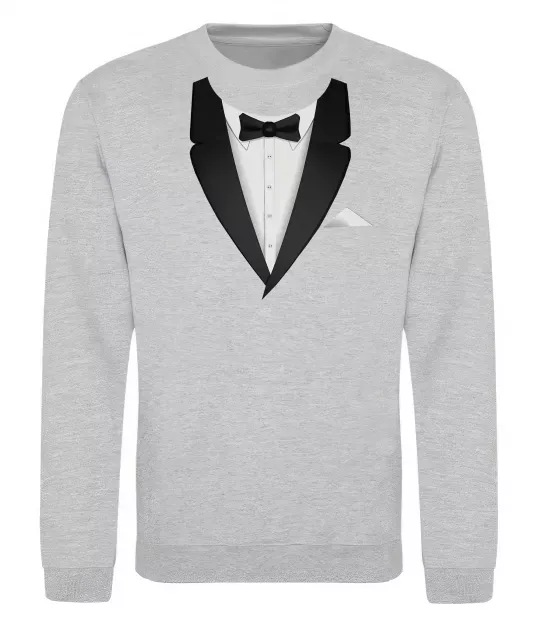 Світшот Фрак з метеликом Сірий меланж фото